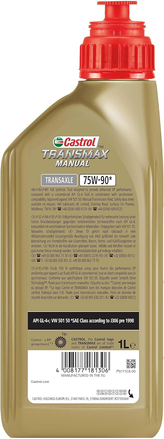 Detalle 2 de Castrol TRANSMAX Manual Transaxle 75W-90 Getriebeöl – 1L