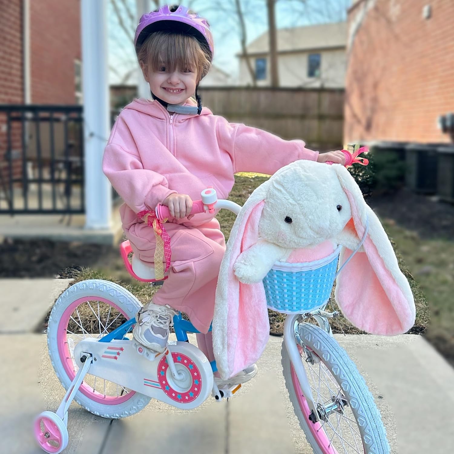 Thumbnail 3 de RoyalBaby Stargirl 14-Inch Kids Bicycle with Training Wheels, Adjustable Seat & Basket (Blue)
