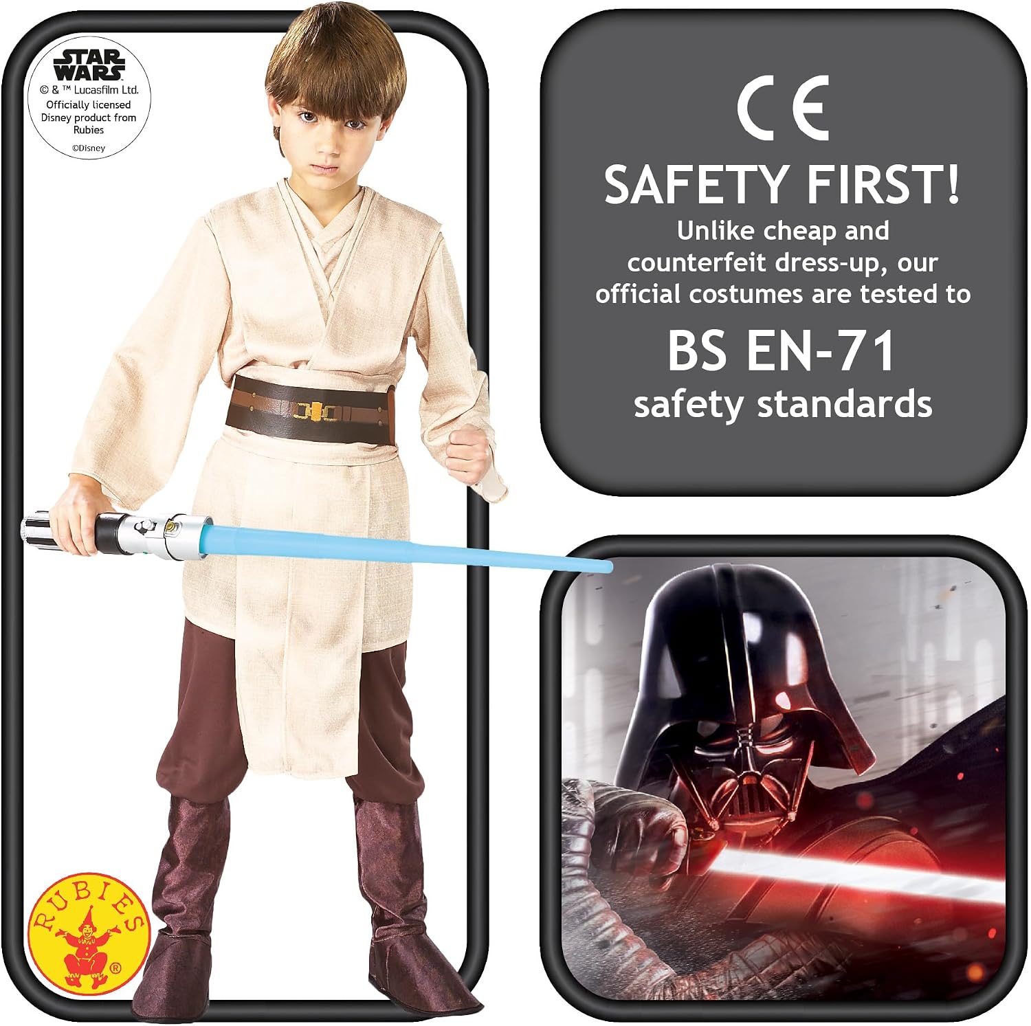 Detalle 2 de Rubie's Jedi Deluxe child costume