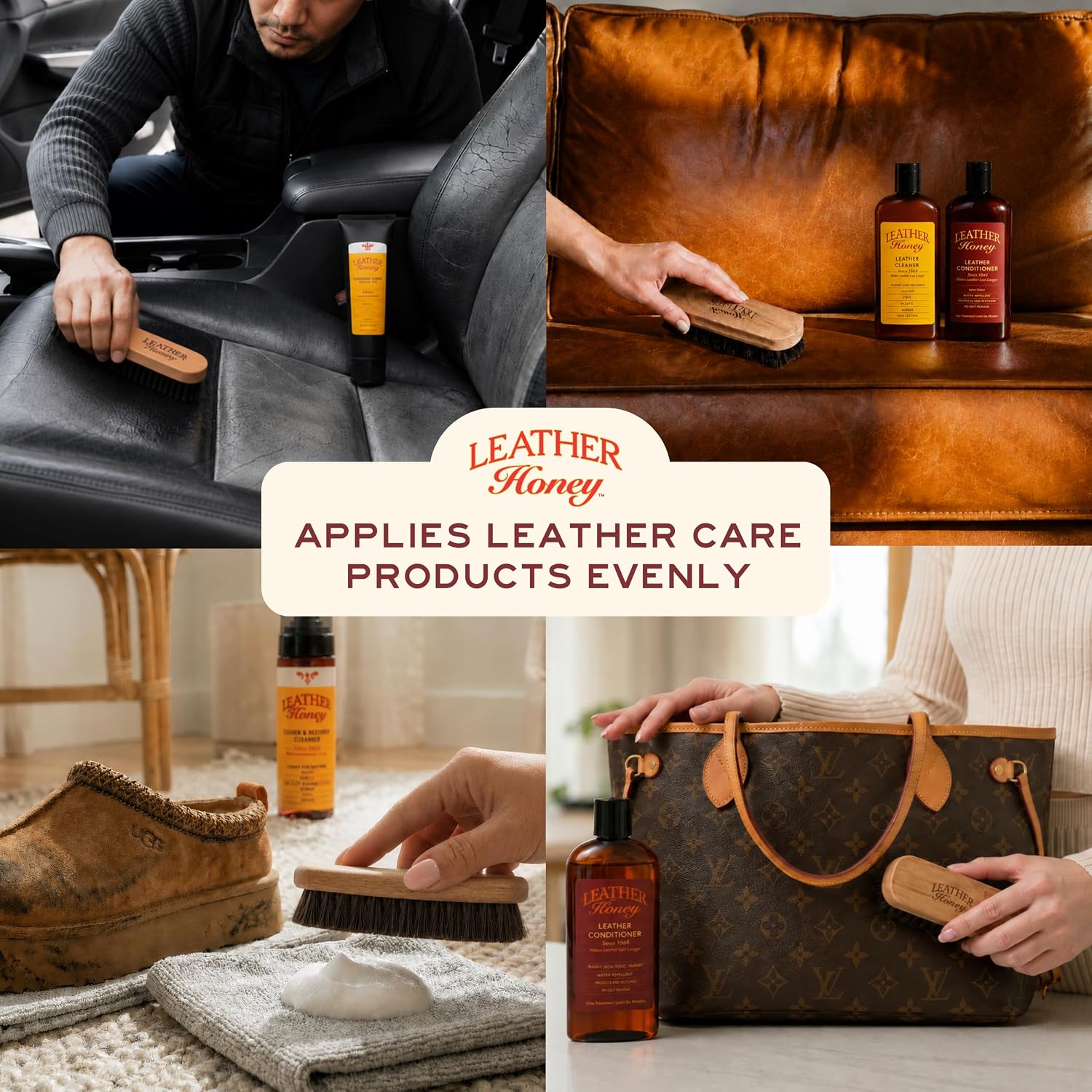Thumbnail 6 de Leather Honey LHBRUSH Horsehair Brush for Leather, Vinyl & Shoe Care