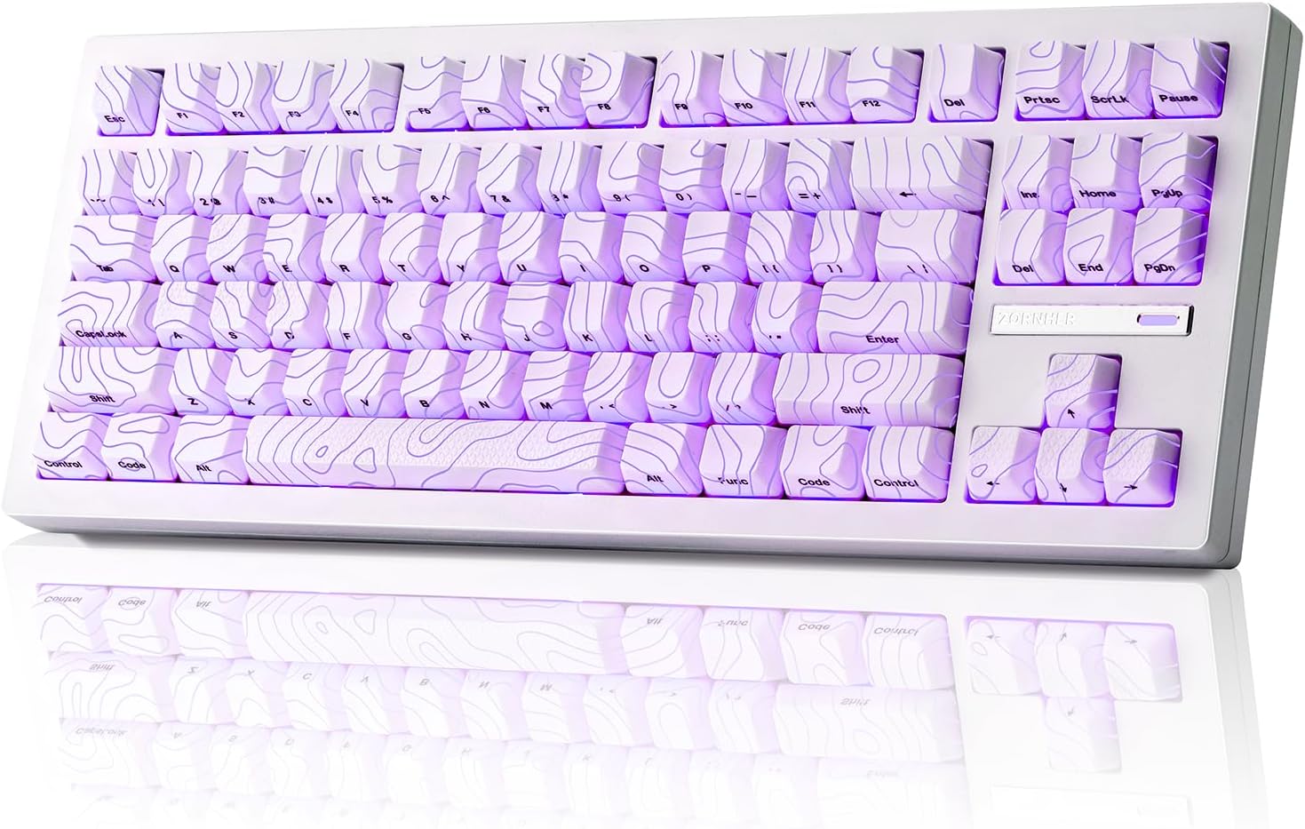 Detalle 2 de ZORNHER ZH870 Wireless Gaming Mechanical Keyboard – 80% Creamy Sound, IMD Keycaps & Hot-Swappable
