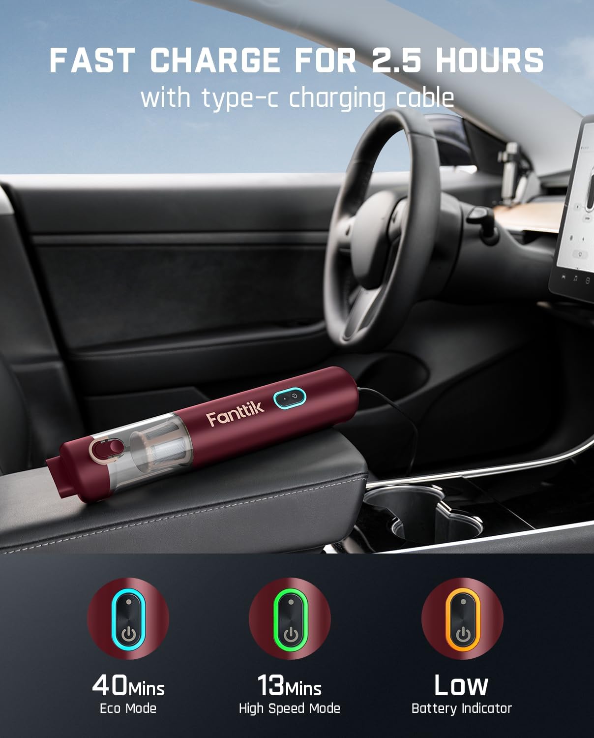 Thumbnail 6 de Fanttik Slim V8 APEX Car Vacuum