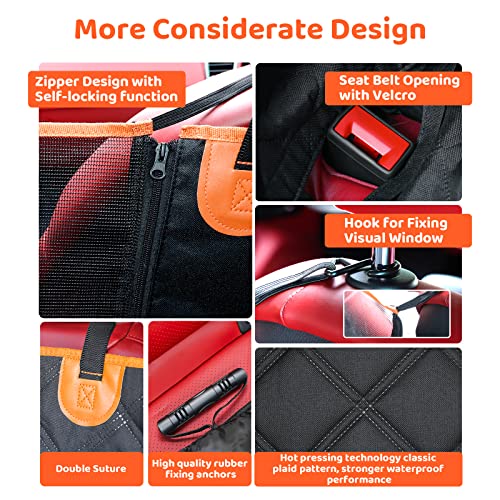 Detalle de KYG Funda para perros en coche — protector impermeable con ventana de malla y libre de pelos