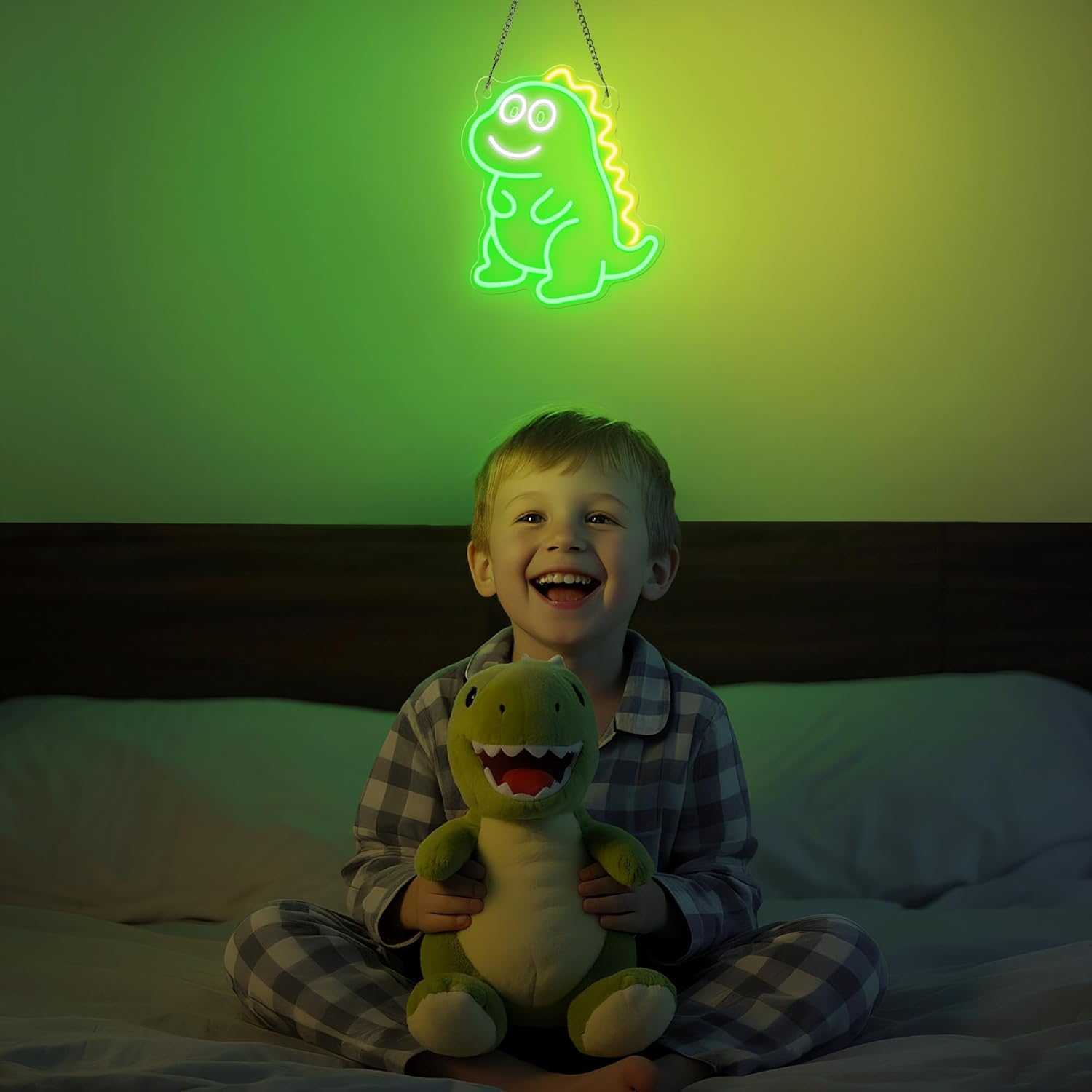 Thumbnail 2 de CoolGift Mart Dinosaurier Neon-Schild – dimmbare Wand- & Tischdekoration mit Silikon-LED für Party, Haus und Garten