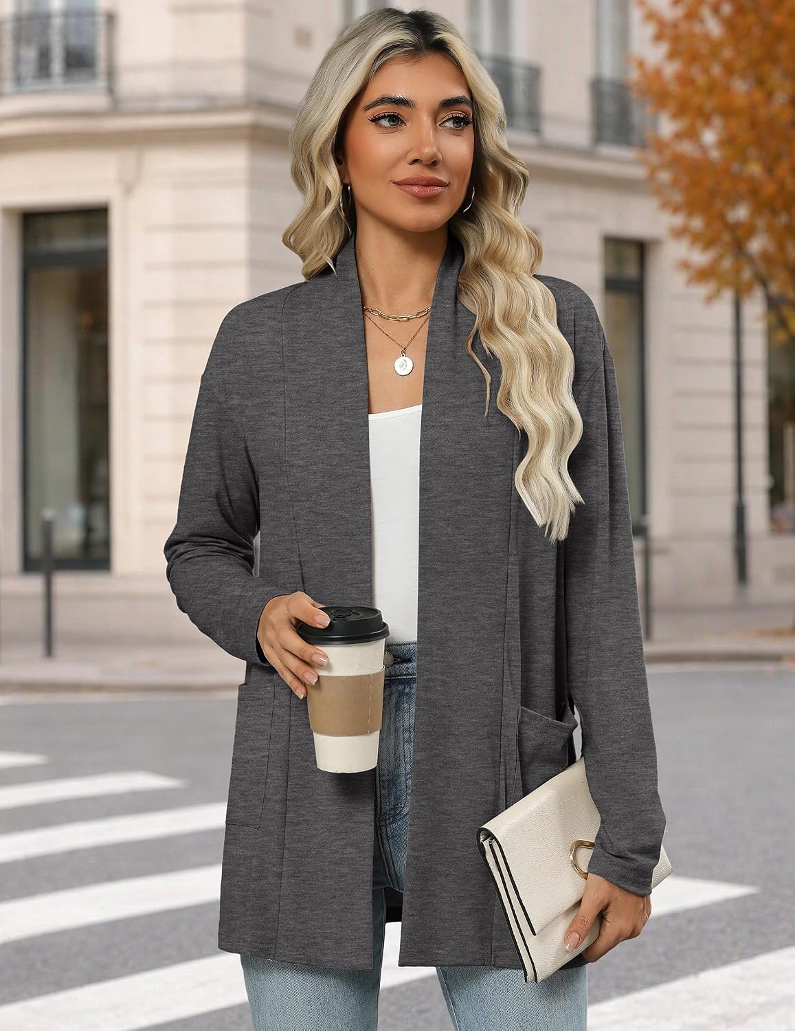 Detalle 1 de Zeagoo Women's Lightweight Cardigan