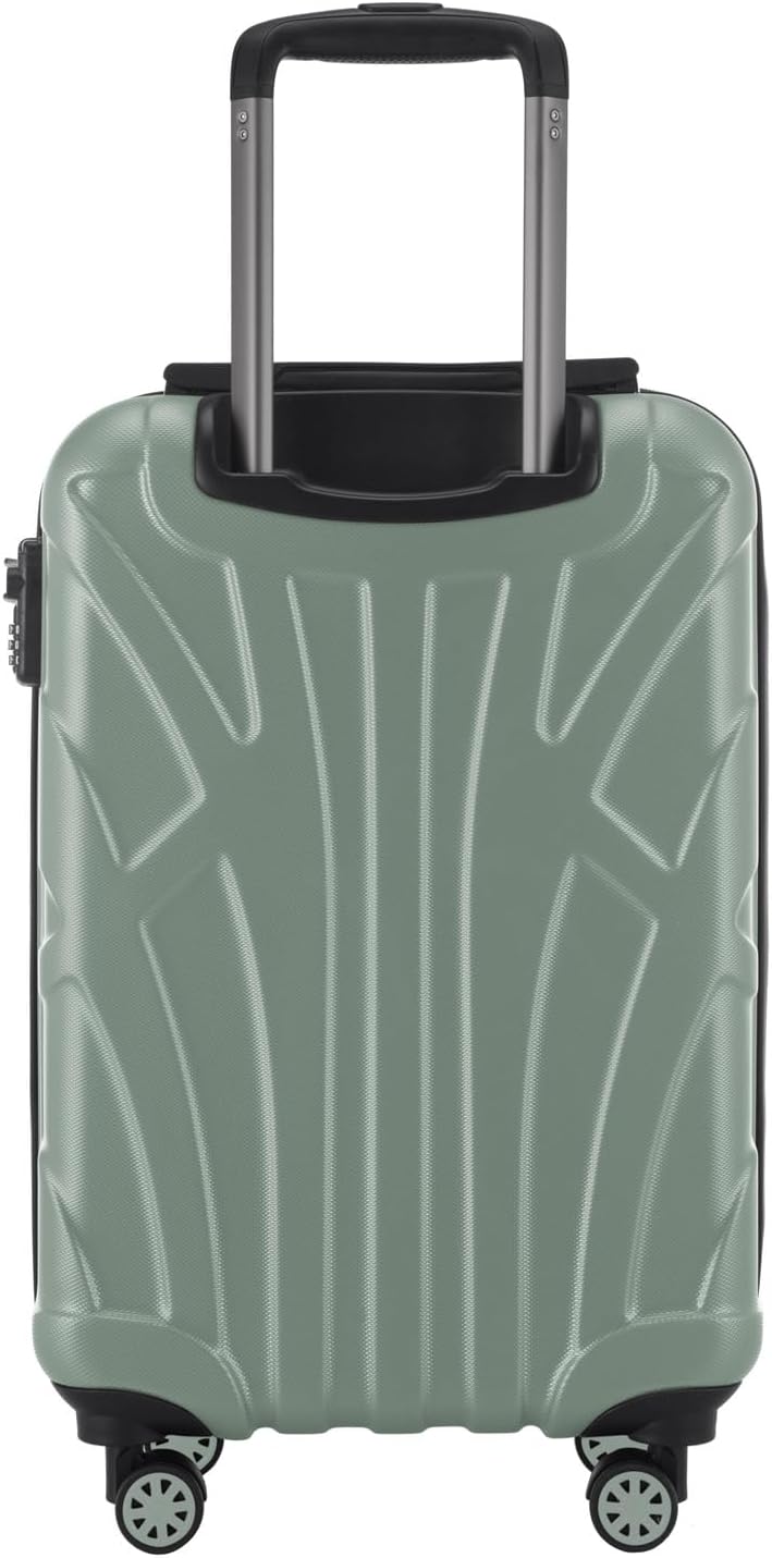 Detalle de SUITLINE Valigia cabina 55 cm in ABS opaco, 34 L, 4 ruote doppie e serratura TSA – Mint