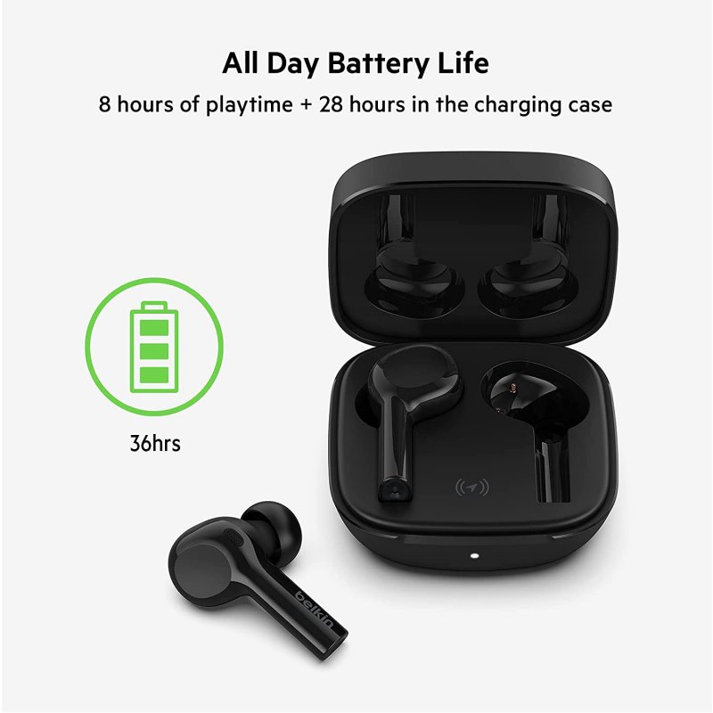 Detalle de Belkin True Wireless SoundForm Freedom: auriculares in-ear con buena autonomía y audio equilibrado