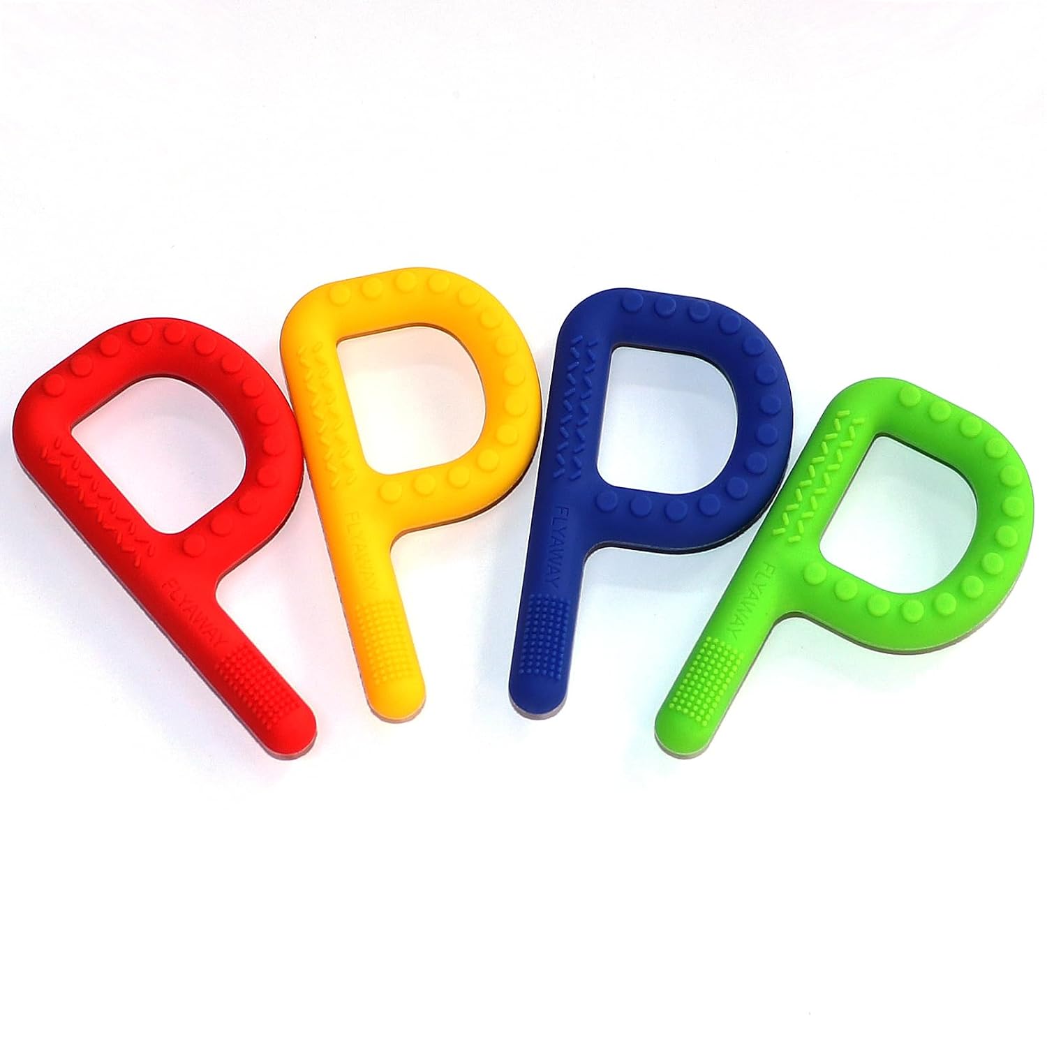 Thumbnail 1 de Flyaway Sensory Chew Toys, 4-Pack Silicone Teething Tubes with Textured Surfaces