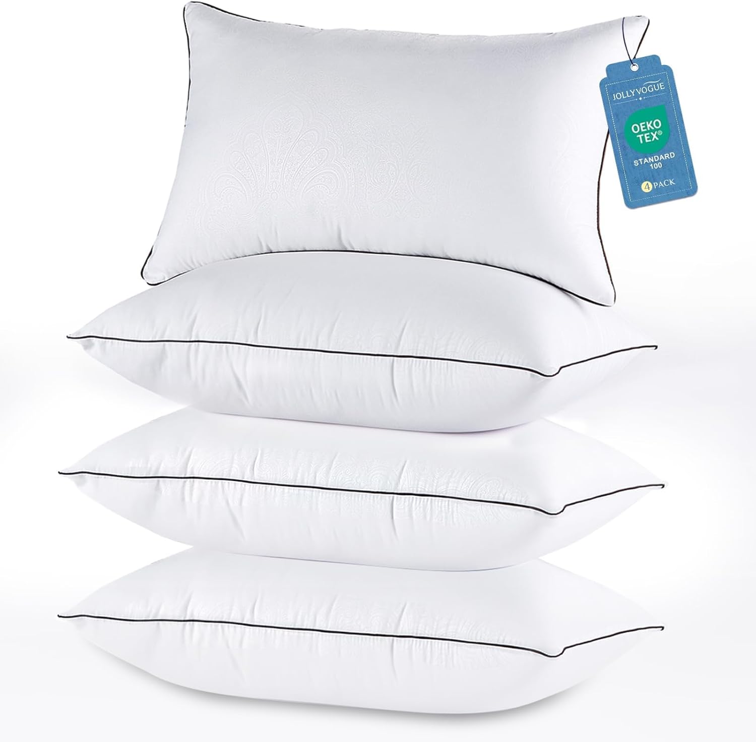 Detalle de JOLLYVOGUE Queen Pillow Set of 4, Cooling Down-Alternative Pillows
