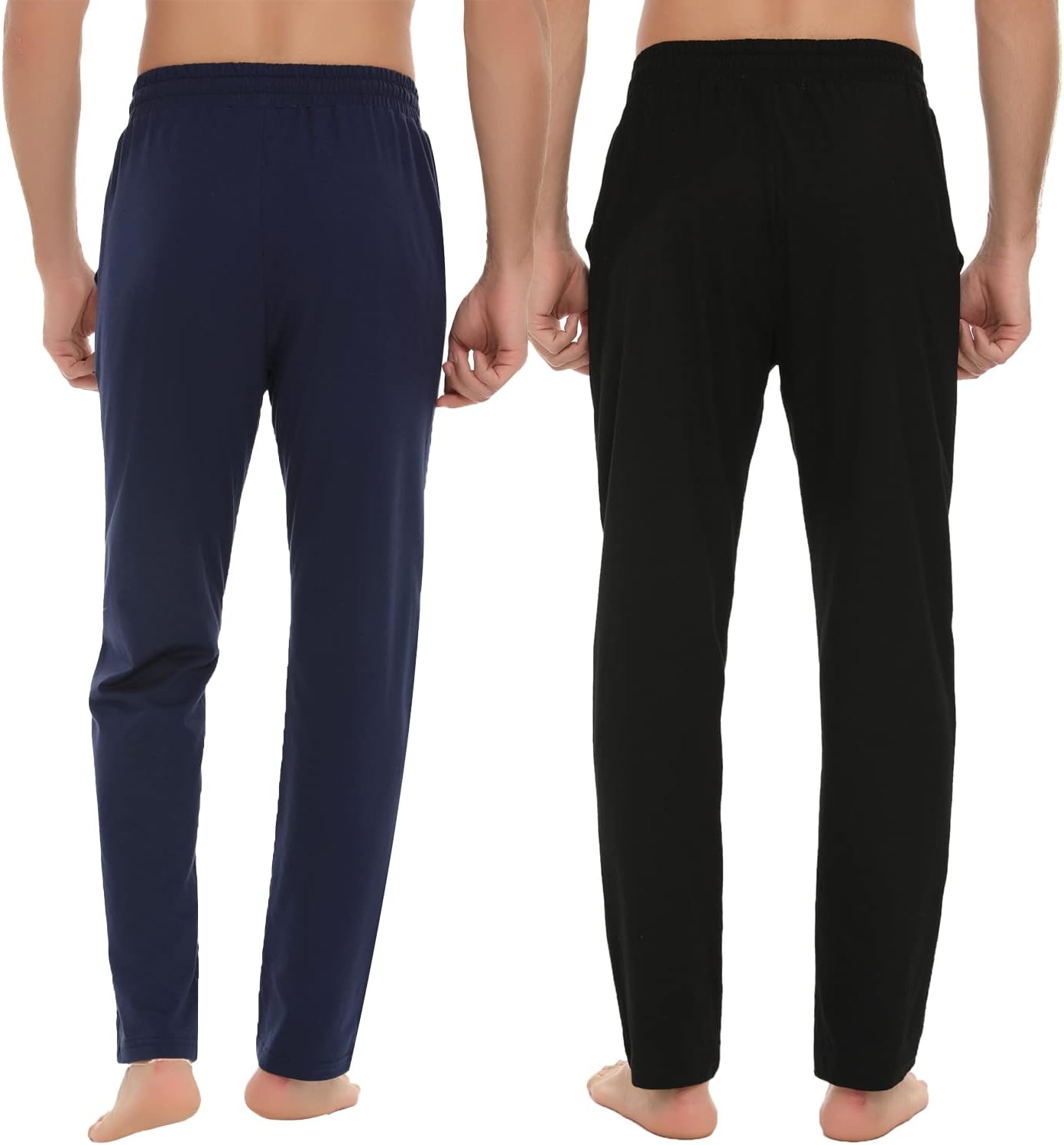Detalle de Pantalon de pyjama homme Marvmys en 100% coton – long, uni, avec cordon de serrage et poches