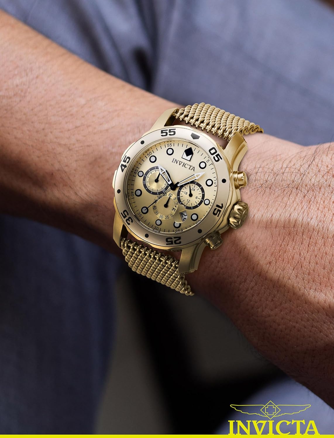 Detalle de Invicta Pro Diver: Orologio da Uomo in acciaio con movimento Quarzo, 48 mm