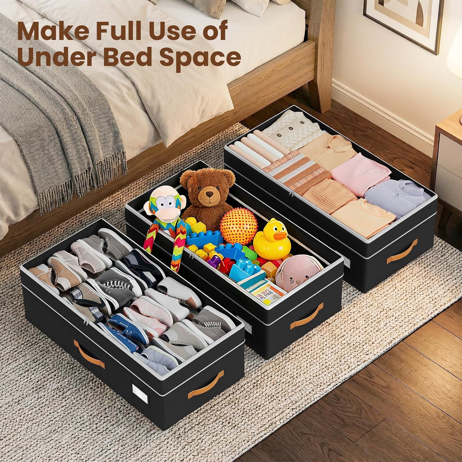 Detalle 2 de Budding Joy Under-Bed Storage Bins, 80L
