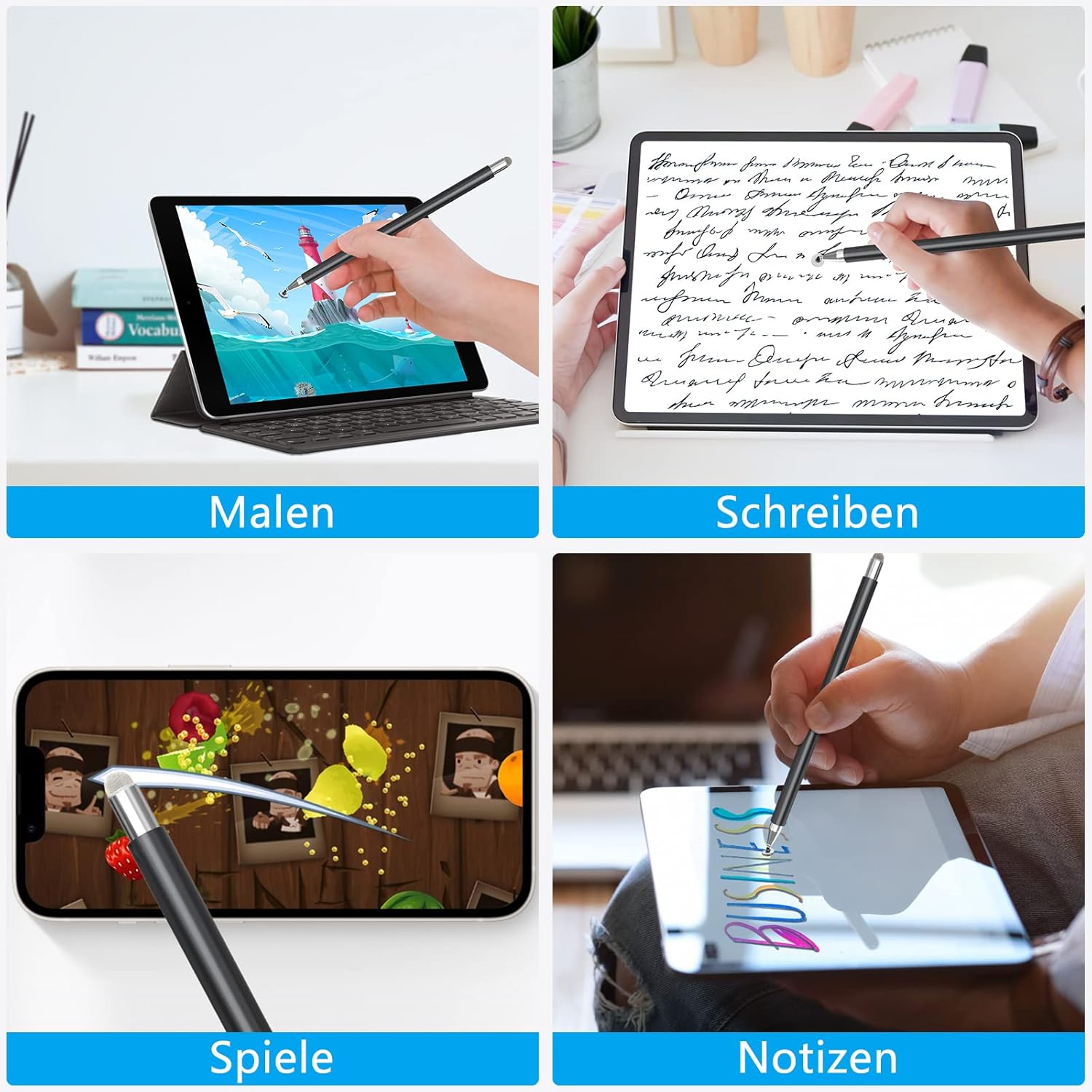 Thumbnail 6 de SENKUTA 2‑in‑1 Tablet Stift für alle Tablets (Touchscreen) – Schwarz