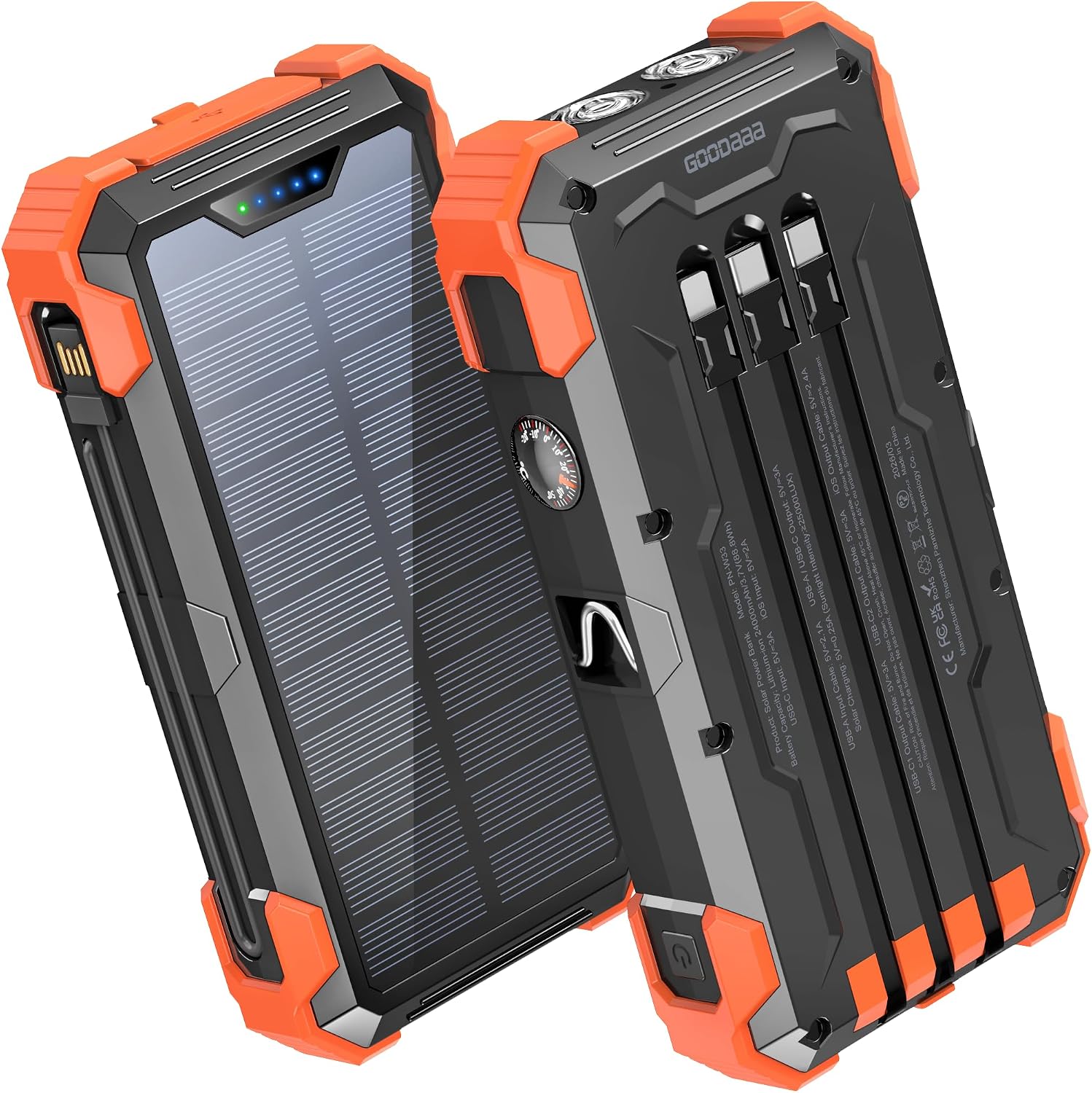 Detalle de GOODaaa Solar Power Bank 24000mAh