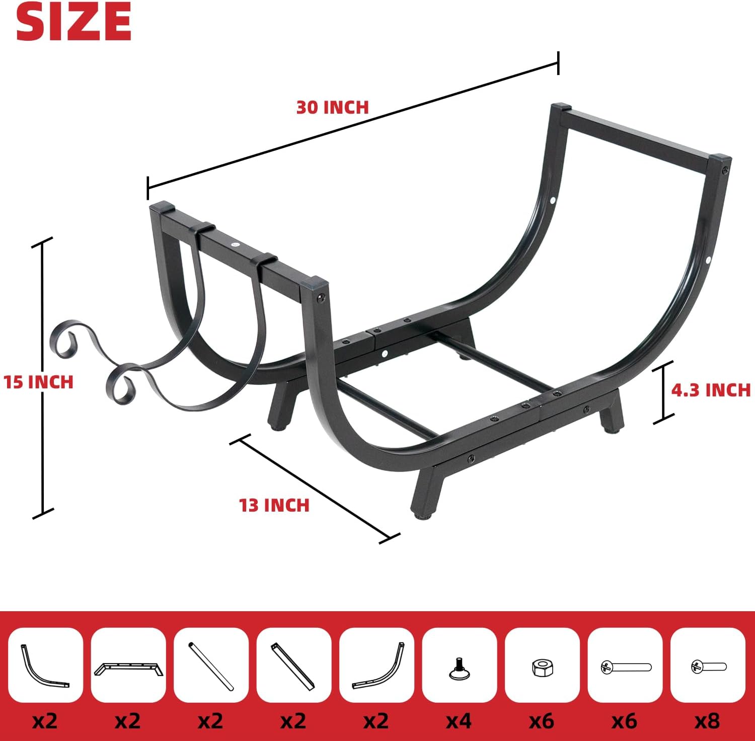 Thumbnail 1 de Kendane Firewood Rack 30-inch
