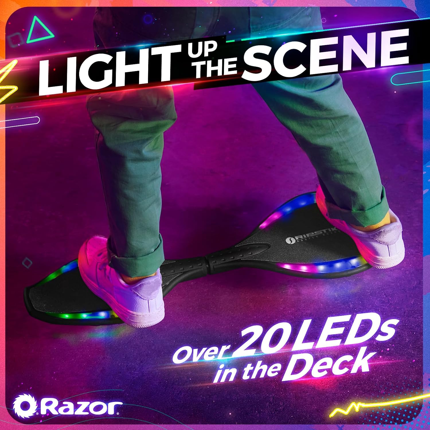 Thumbnail 3 de Razor RipStik Ripster Lightshow – kompaktowa deska na dwóch kółkach z LED
