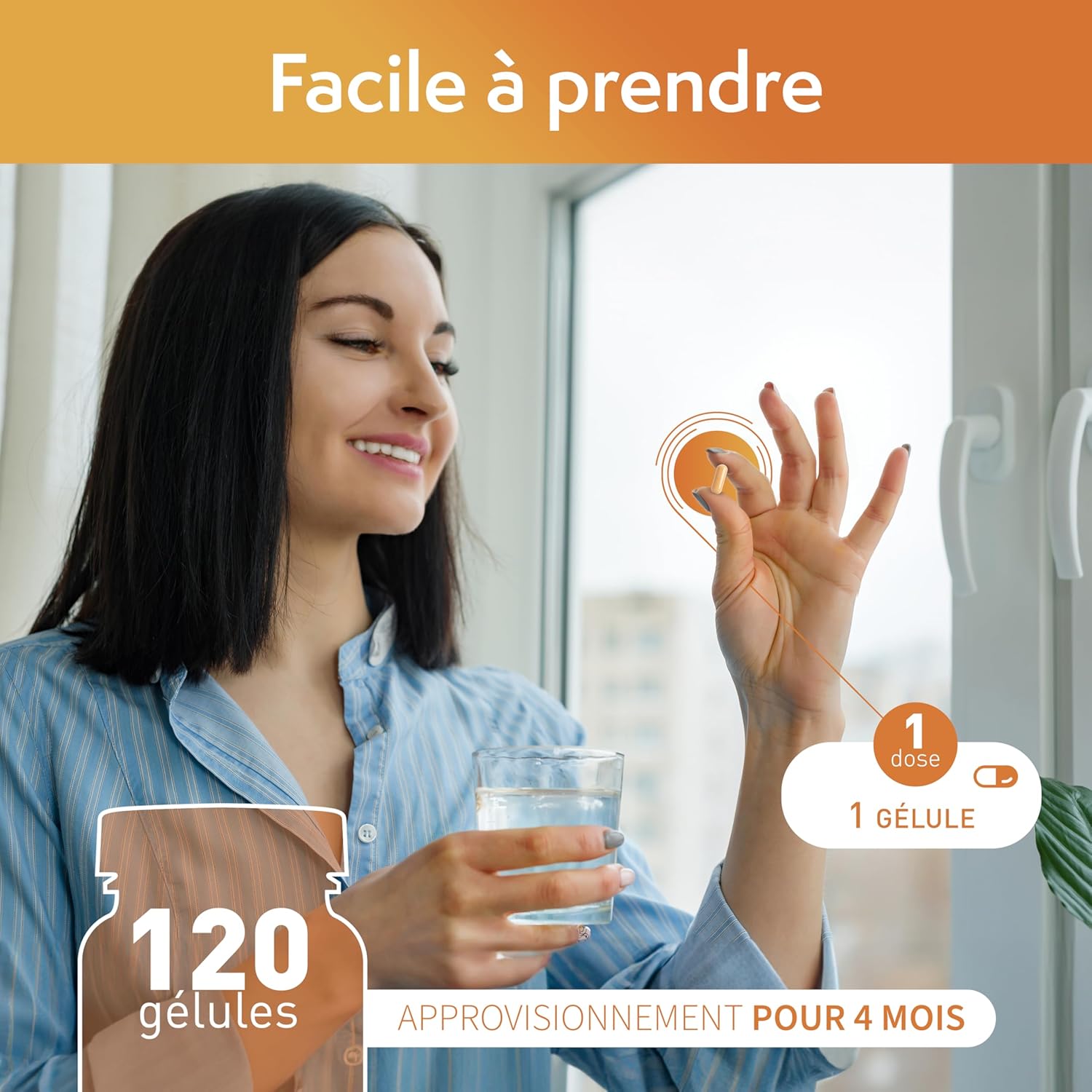 Detalle de Coenzyme Q10 200 mg par gélule – VitaminPure, 120 gélules (4 mois) végétales, Q10 fermenté pour meilleure biodisponibilité