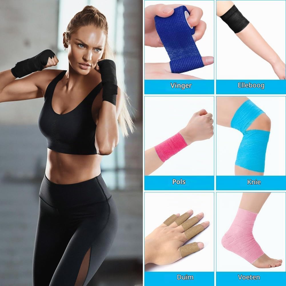 Thumbnail 3 de ACWOO zelfklevende sporttape, 8 rollen van 5 cm x 4,5 m