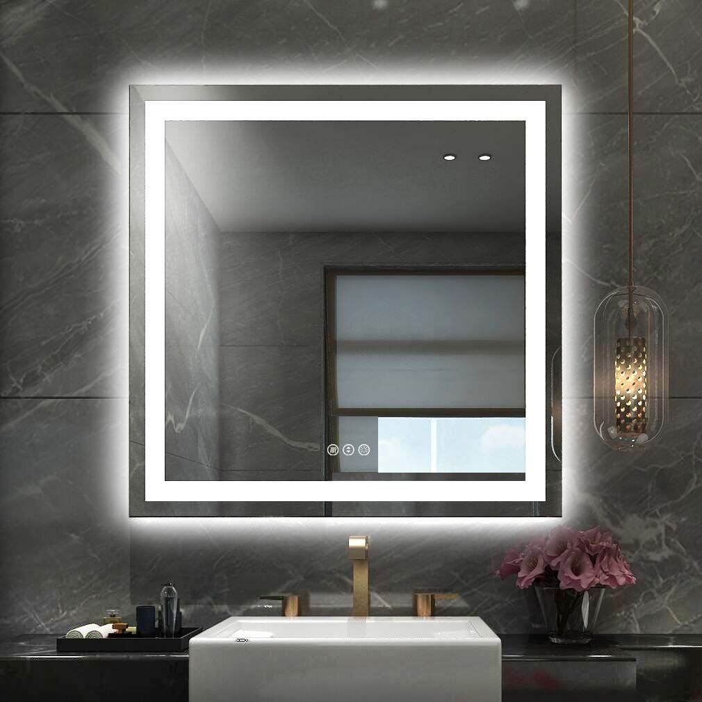 Detalle de Amorho 36"x36" LED Bathroom Mirror