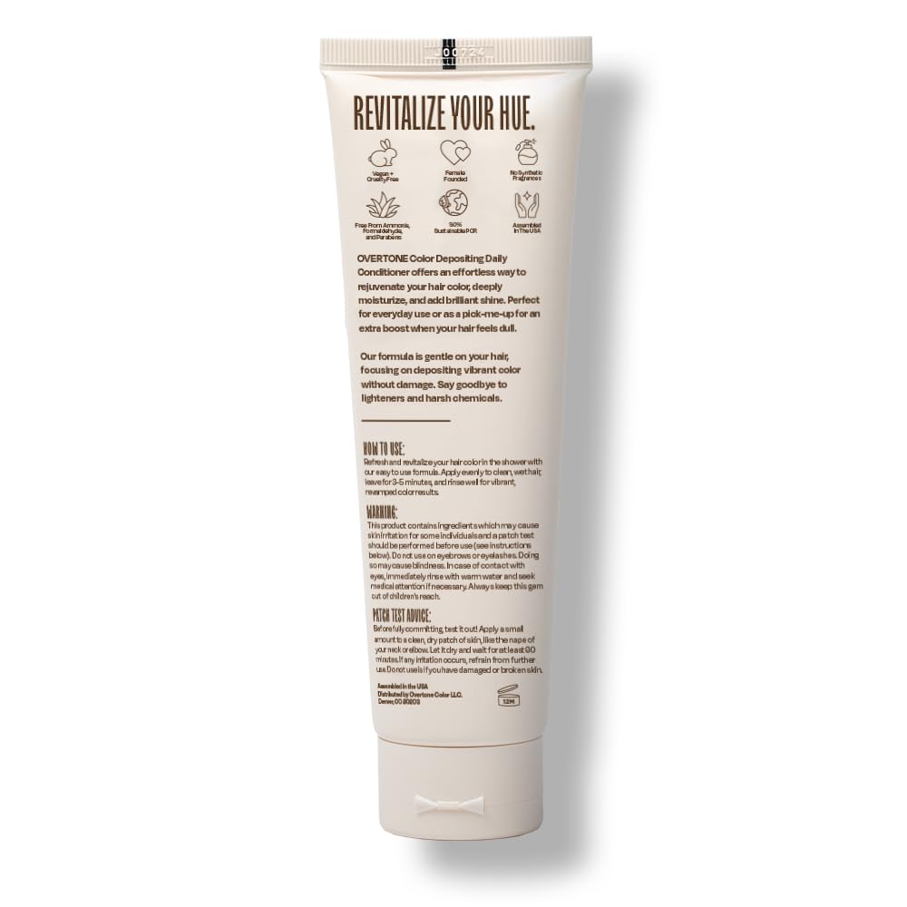 Detalle de Overtone Daily Color Depositing Conditioner for Hair – Espresso Brown (4.5oz)