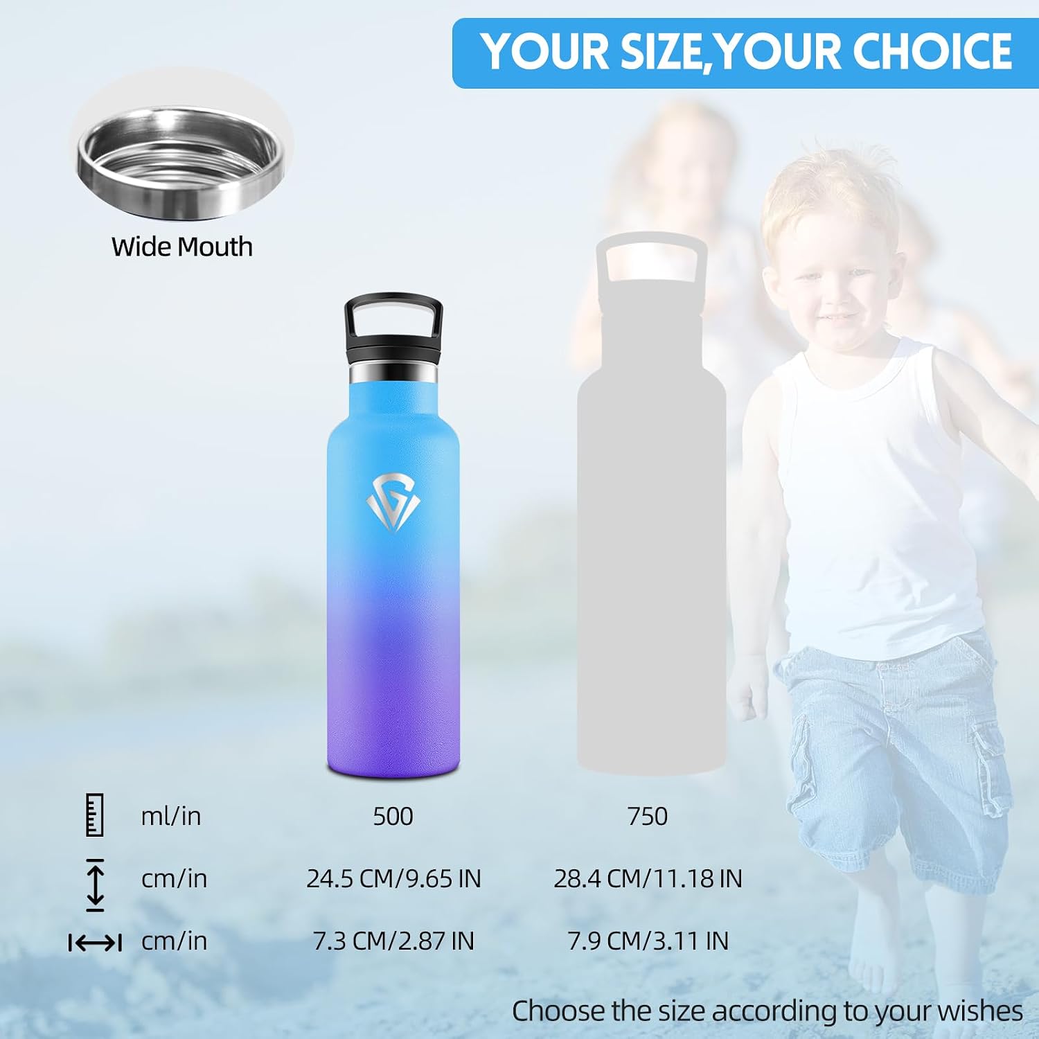Thumbnail 4 de HoneyHolly Botella Agua Niños, Térmico 500ml 🥤