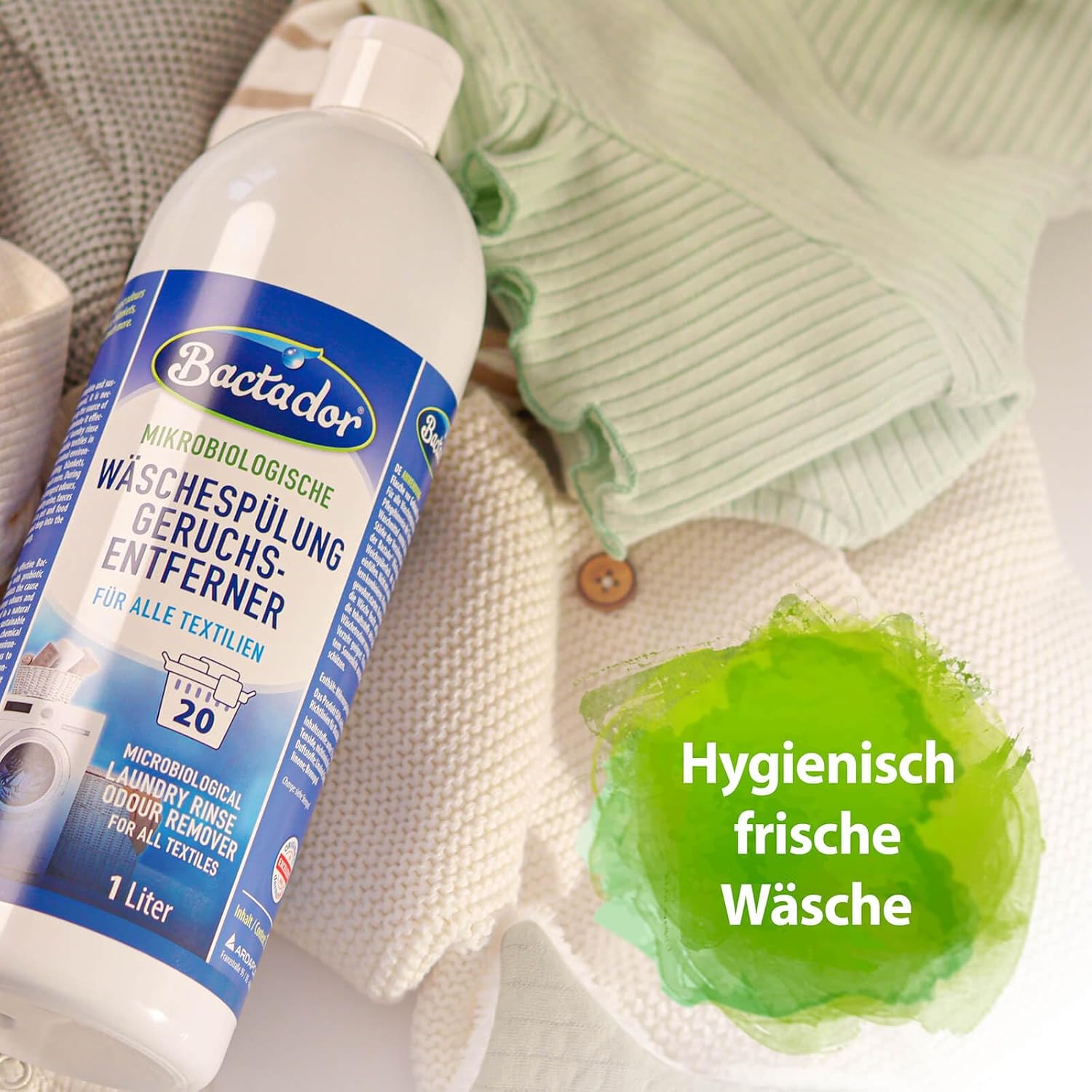 Thumbnail 1 de Bactador Geruchsentferner Wäsche 1L – Enzymreiniger & Hygienespüler für hygienisch frische Textilien