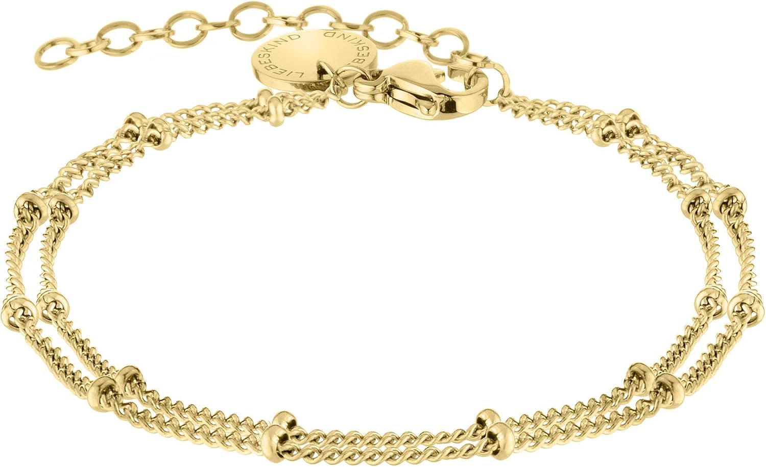 Thumbnail 3 de LIEBESKIND BERLIN doppelreihiges Armband aus poliertem Edelstahl (17+3 cm)