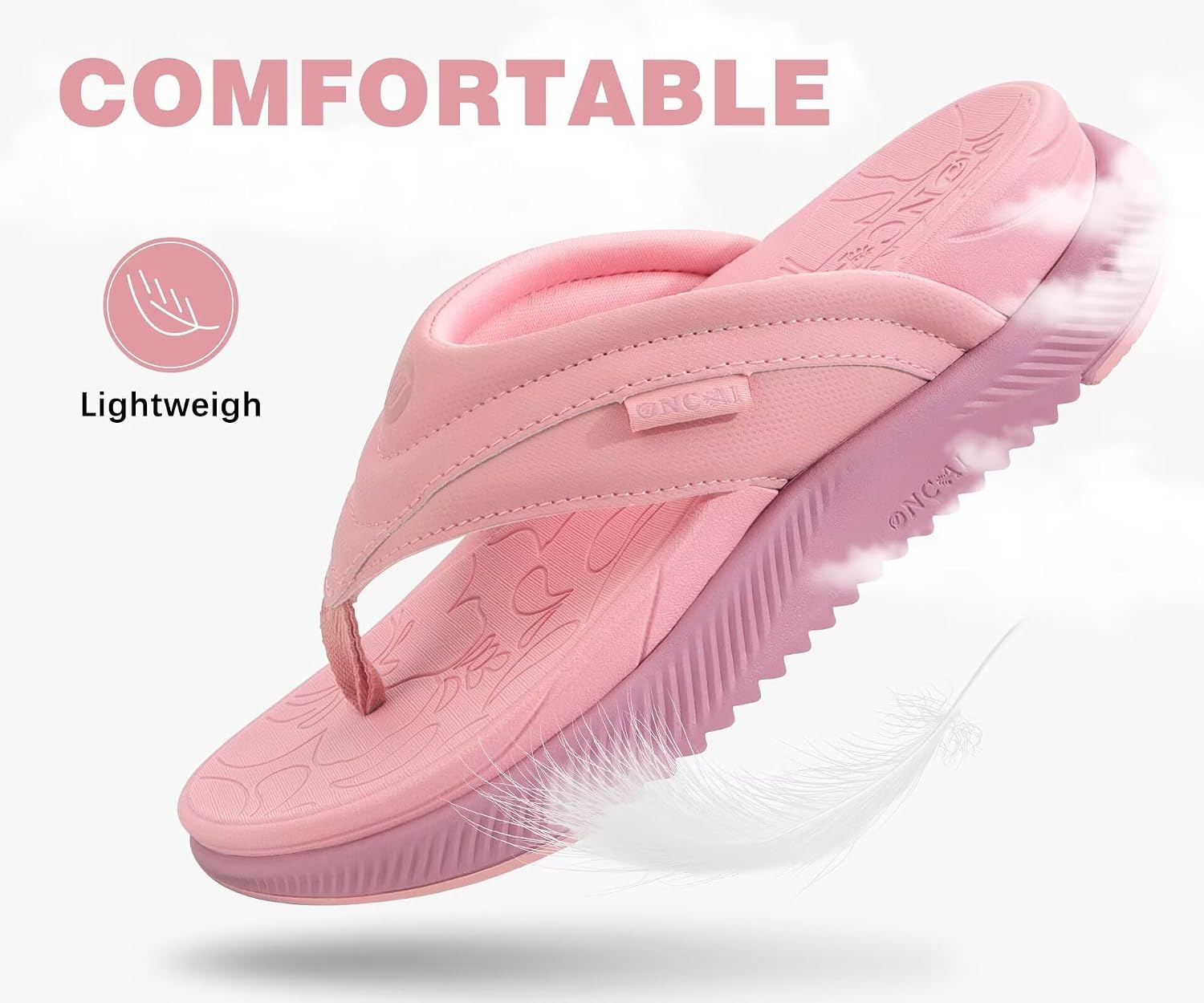 Thumbnail 4 de ONCAI Women’s Orthotic Cushion Flip Flops Recovery Sandals with Arch Support (Size 4–10)
