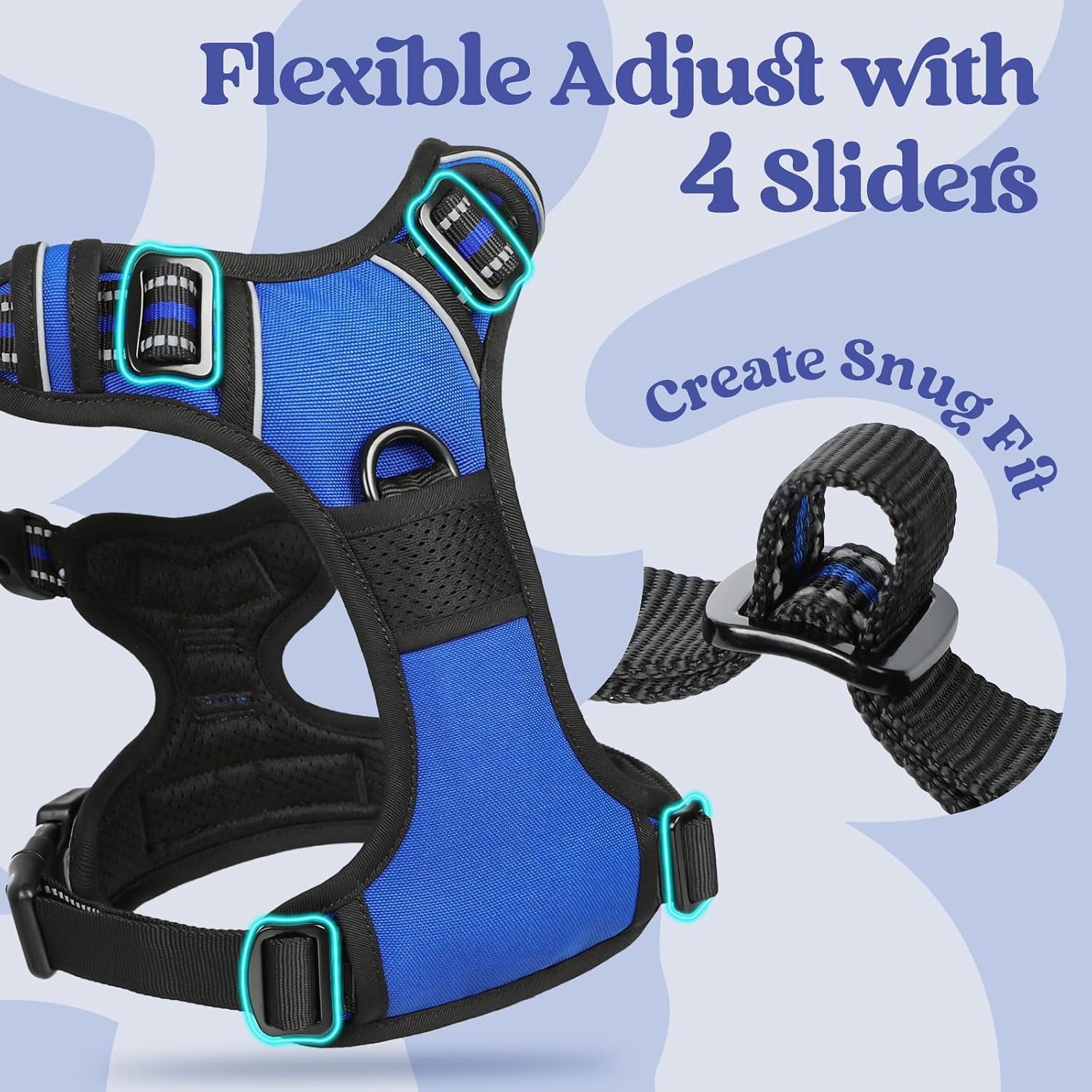 Thumbnail 5 de rabbitgoo No-Pull Dog Harness L, 3 Buckles