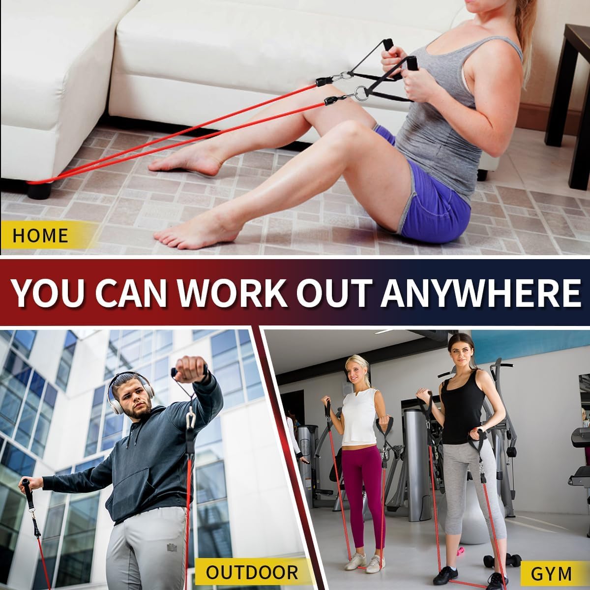 Thumbnail 5 de WHATAFIT Resistance Bands 5 levels 🏋