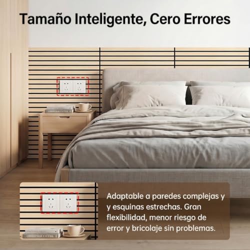 Thumbnail 7 de TONOR 4 Pack Paneles Acústicos Decorativos de Roble 60x30 cm