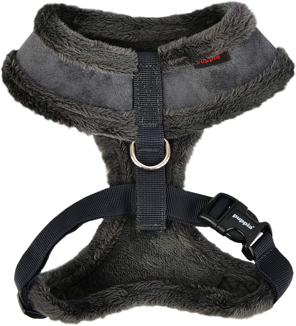 Detalle 2 de Puppia Terry – szelki piersiowe dla psa, S, szare, w paski