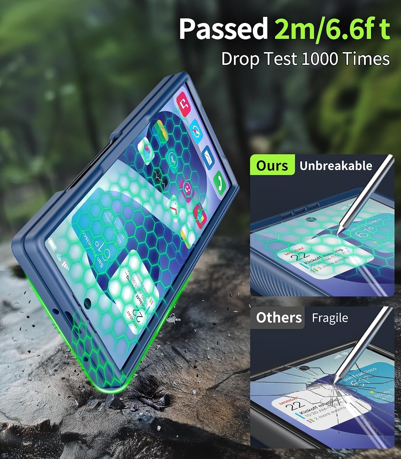 Thumbnail 6 de Cozycase TOP 360 Full Case for Samsung Galaxy Z Fold 8 Ultra / Fold 7, Blue