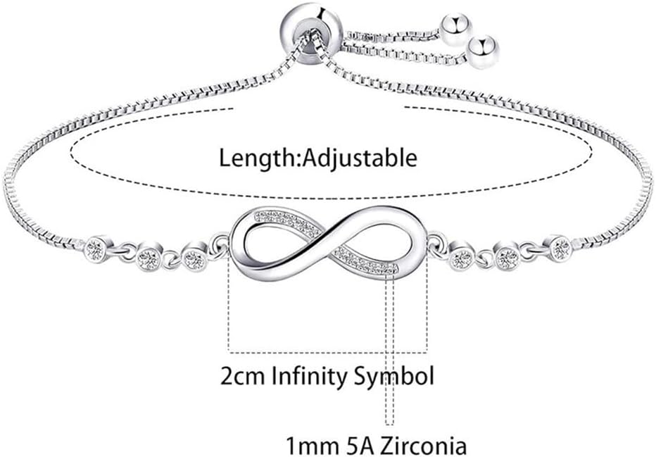 Detalle de Apocalyptic-K Zirkonia Armband für Frauen – verstellbares Tennisarmband mit 6A Cubic Zirconia