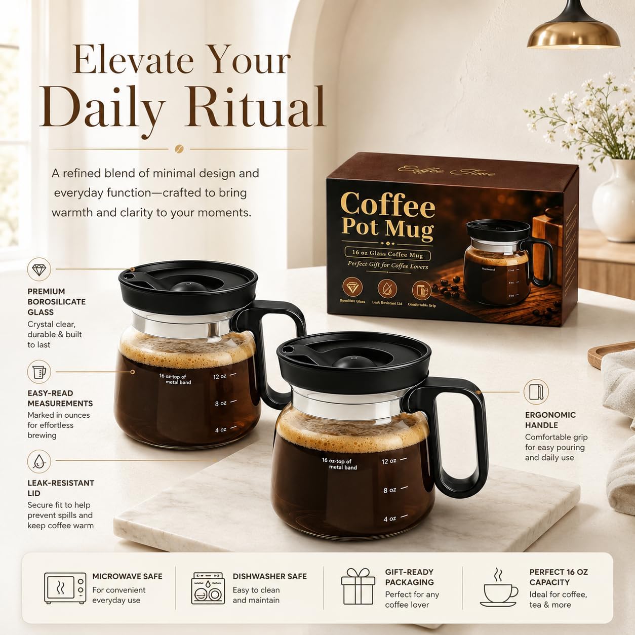 Detalle de Shelprojsu Coffee Pot Mug, 16 oz