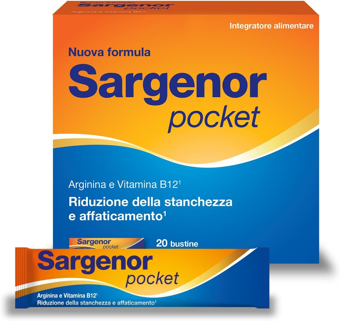 Detalle de Sargenor Pocket: integratore liquido in bustine monodose a base di arginina e Vitamina B12