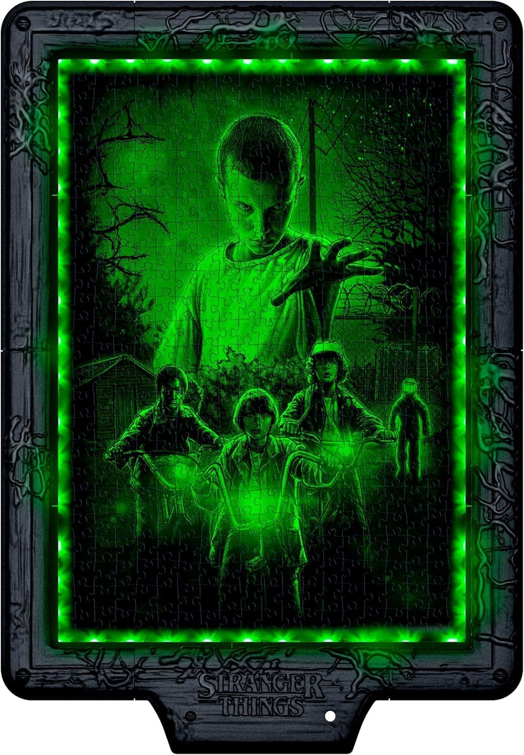 Thumbnail 4 de Clementoni Stranger Things Puzzle Cadre Lumineux « Le Monde à l’Envers » 520 pièces avec LED (Metamorphic Art Collection)