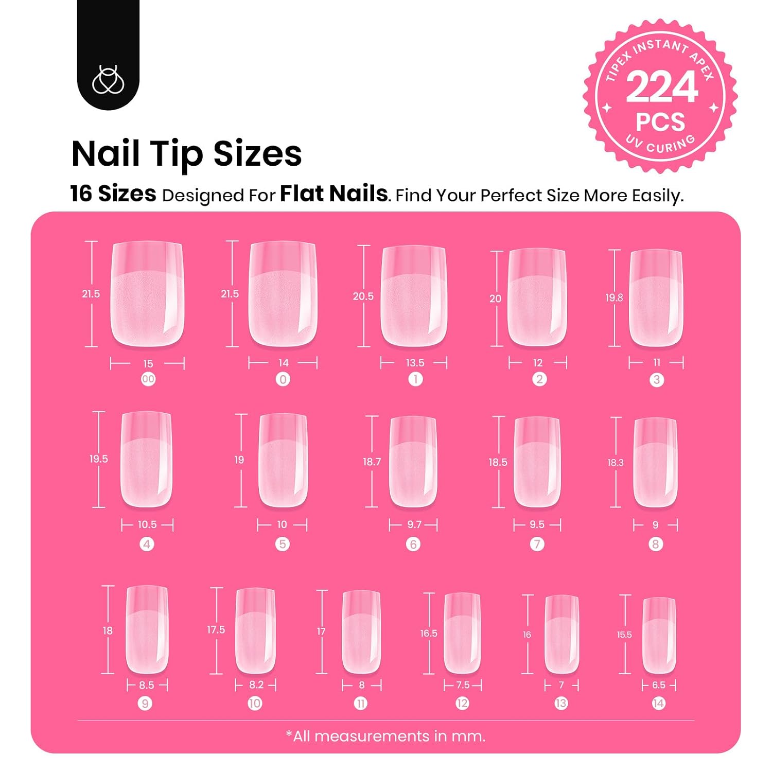 Detalle de Beetles Nail Tips, Short Square
