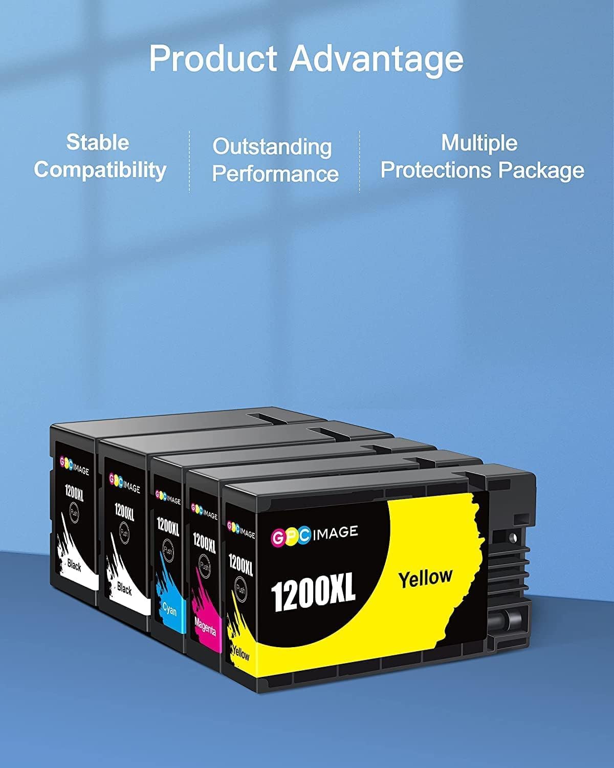 Detalle de GPC Image PGI-1200XL Ink Cartridges, 5-Pack for Canon MAXIFY Printers