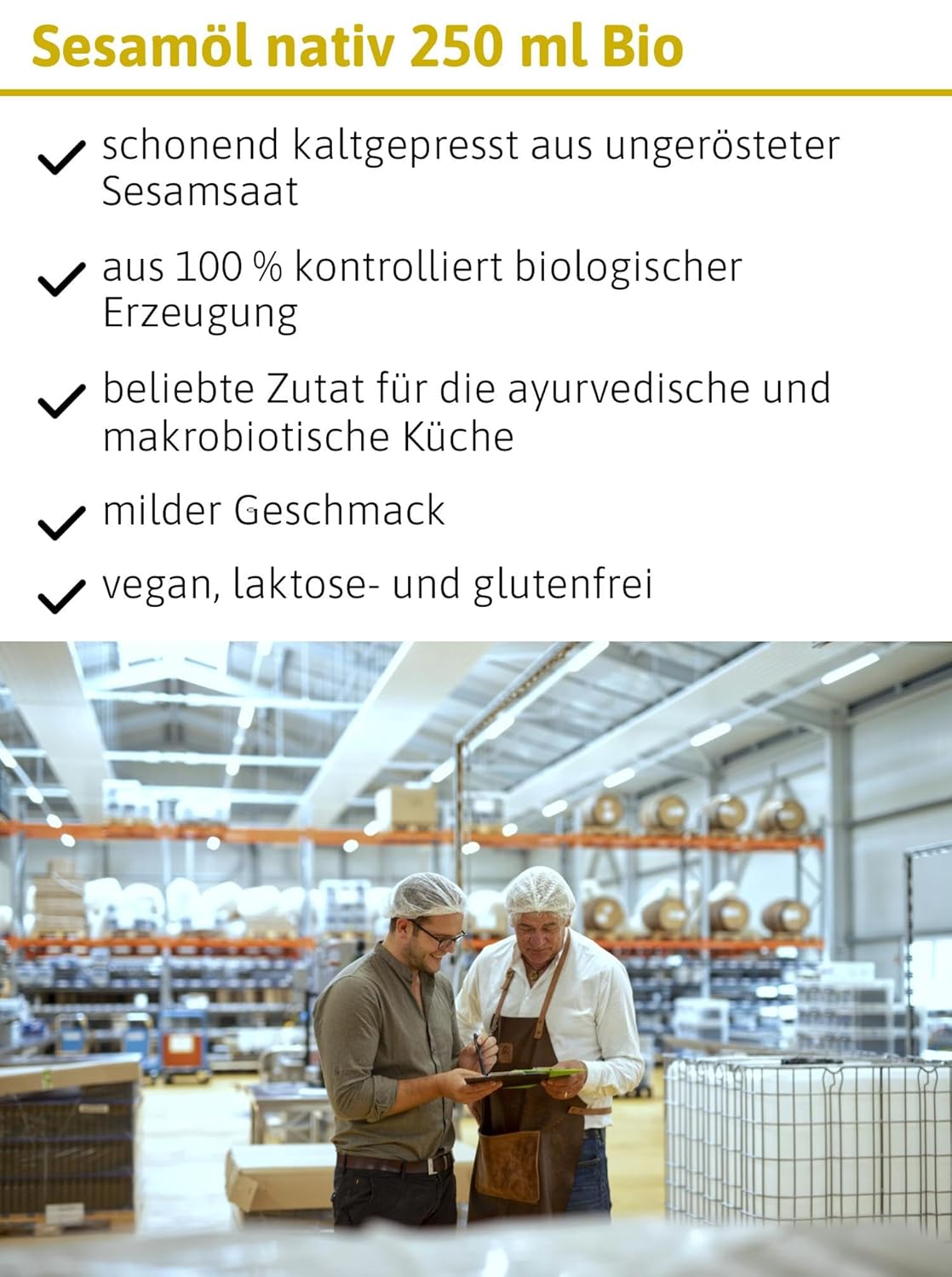 Thumbnail 3 de Ölmühle Solling BIO Sesamöl nativ Naturland-FAIR, 250 ml – milder Geschmack, kaltgepresst