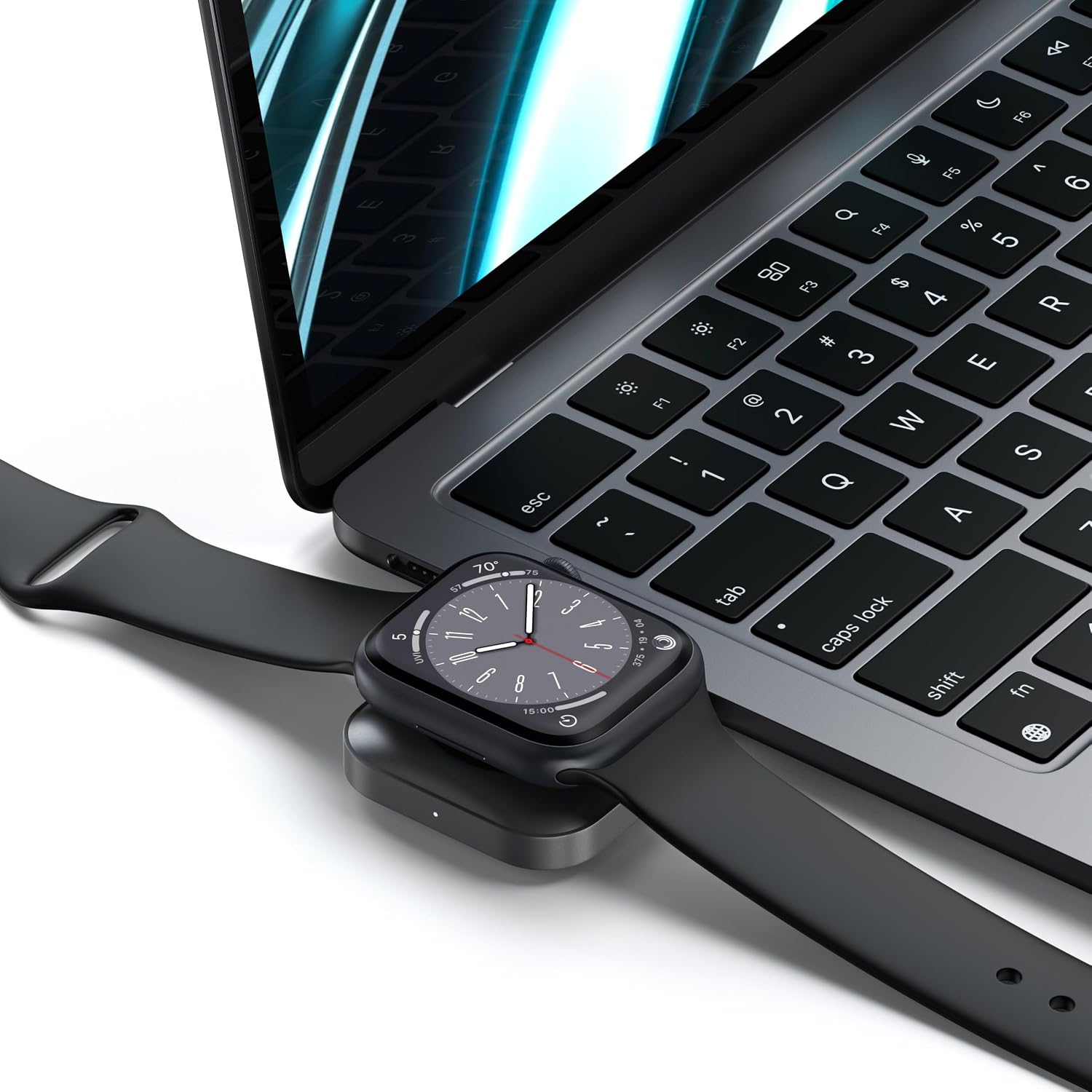 Detalle 2 de SATECHI USB-C Magnetic Apple Watch Charger (MFi-Certified) – Portable Dock for Ultra, SE, Series, and AirPods