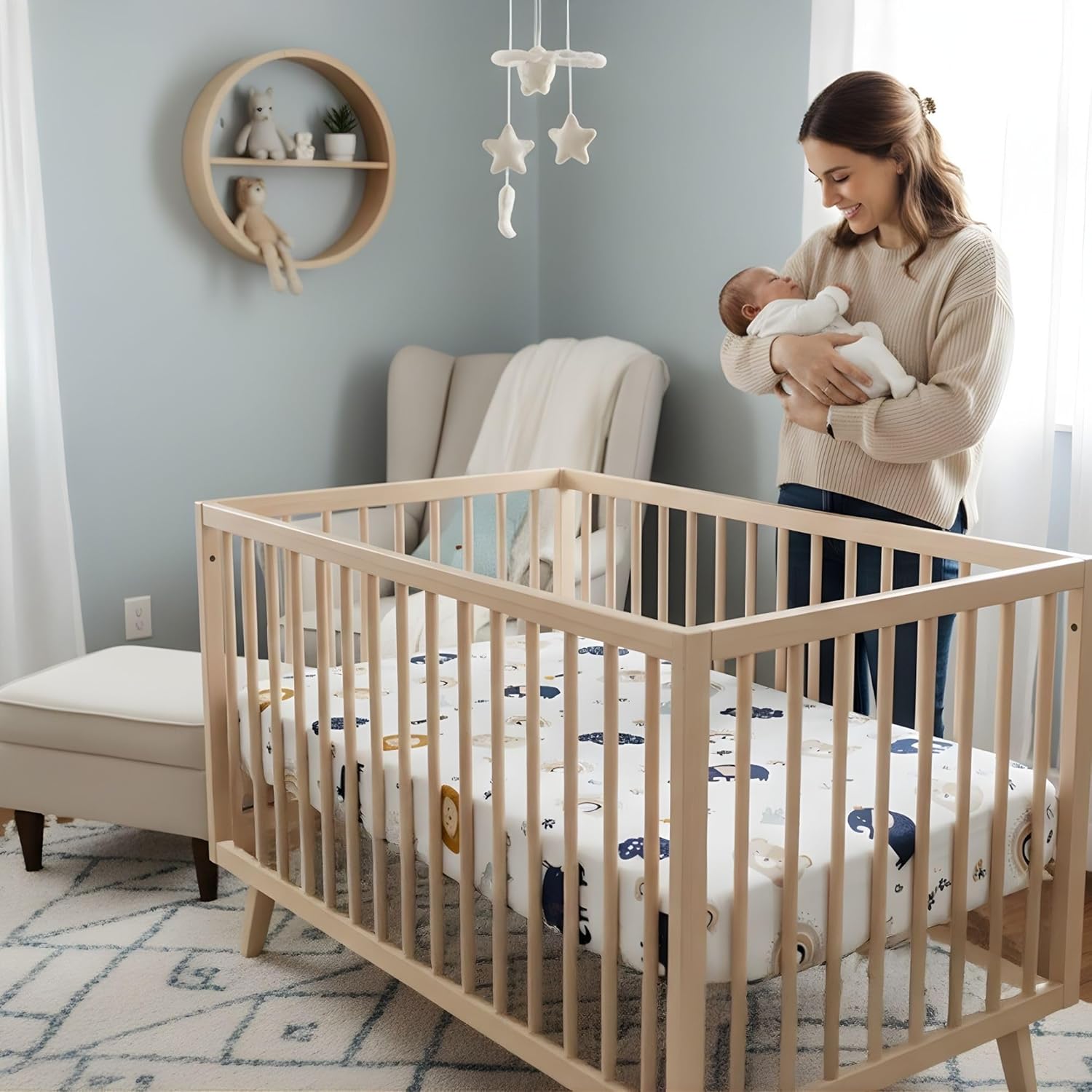 Thumbnail 5 de Totsy Baby Drap Housse cododo 55x90 cm avec protège-matelas imperméable – lot de 3