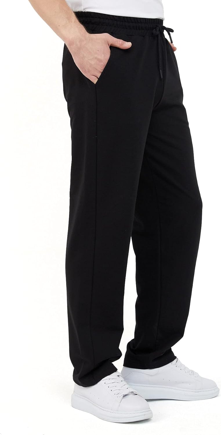 Thumbnail 1 de COMEOR Men's Thin Lightweight Breathable Cotton Straight Leg Jogging Pants: A Practical Pick for Everyday Comfort