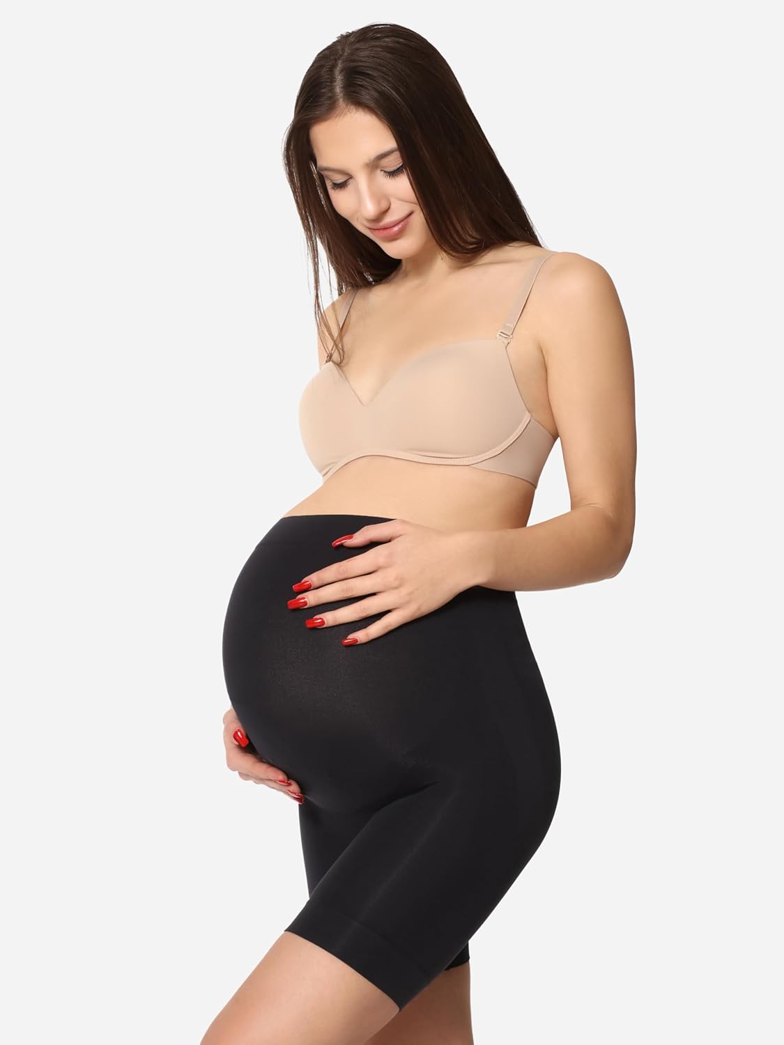 Thumbnail 2 de Be Mammy Pantaloni premaman corti 06/15 con aloe e jojoba, cintura alta