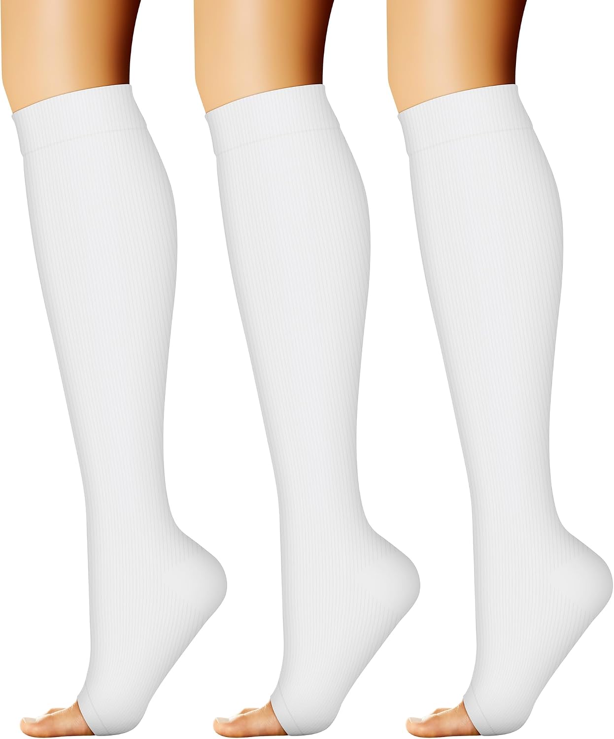 Thumbnail 2 de Charmking 3-Pair Open Toe Compression Socks ⚙