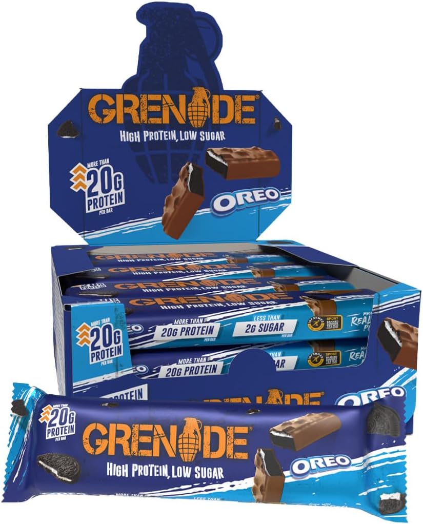 Detalle de Grenade Barre Hyperprotéinée OREO 12 x 60 g 🍫