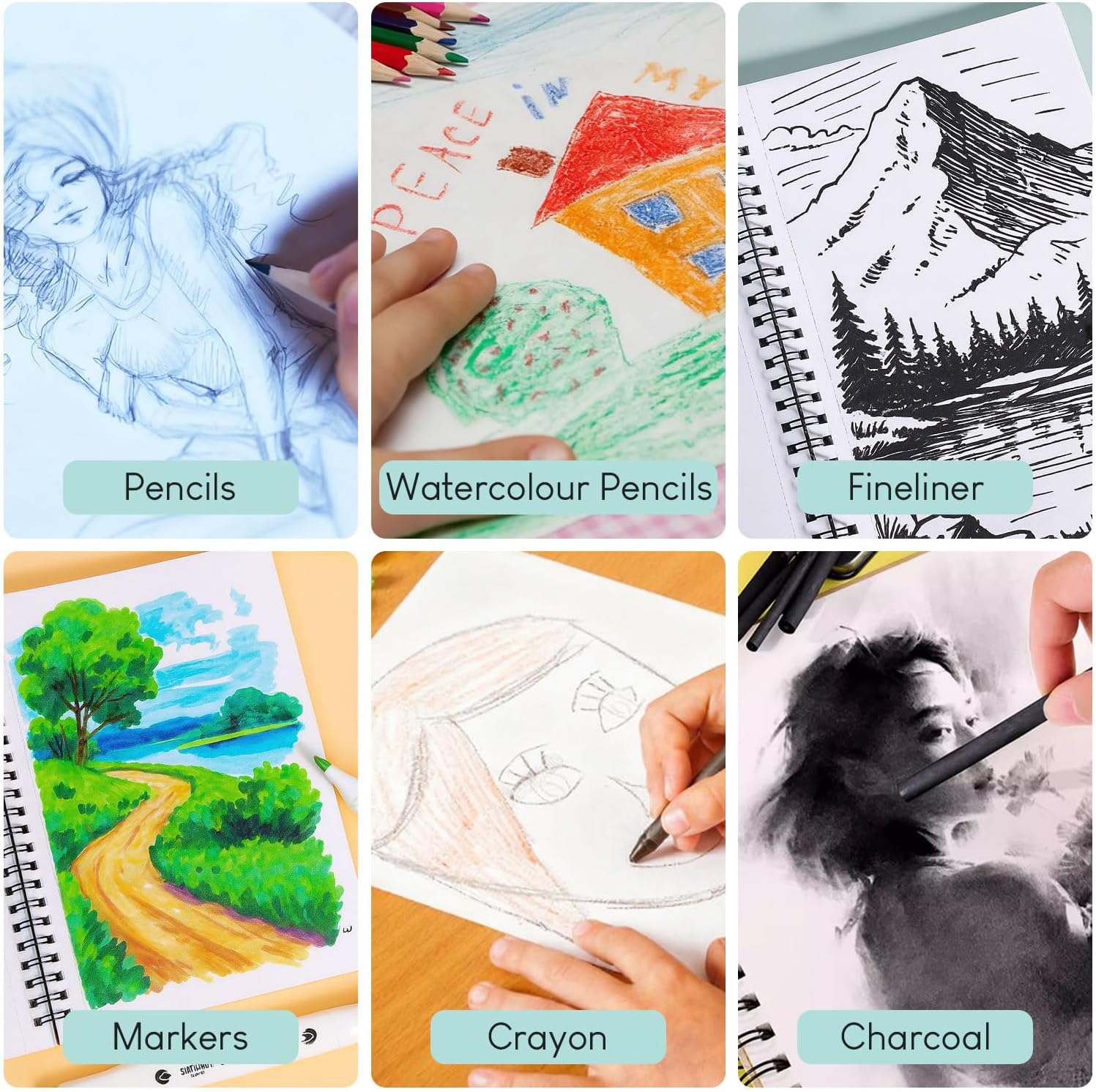 Detalle 2 de STATIONERY ISLAND Sketchbook A4 60 Sheets 🎨