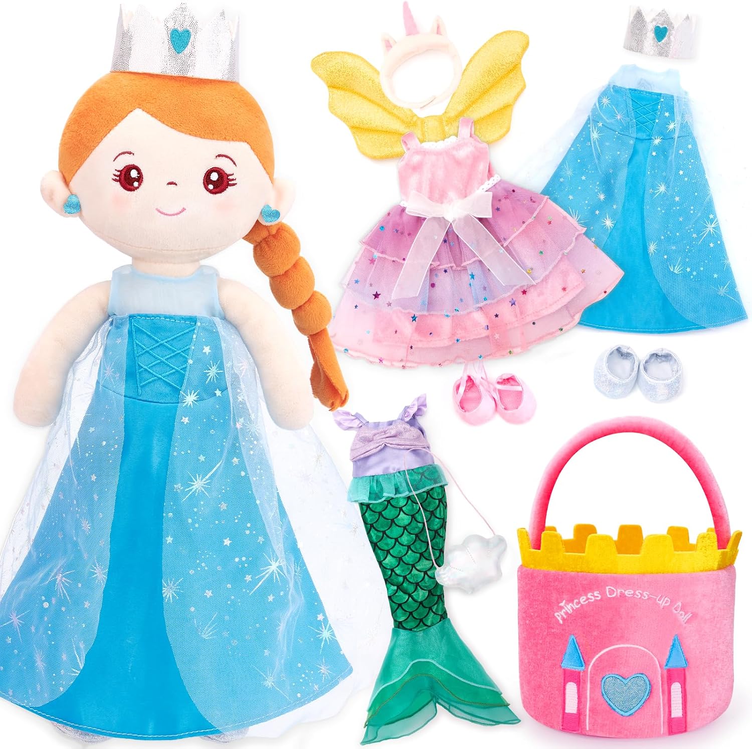 Detalle de hahaland Anziehpuppe mit 3 Outfits