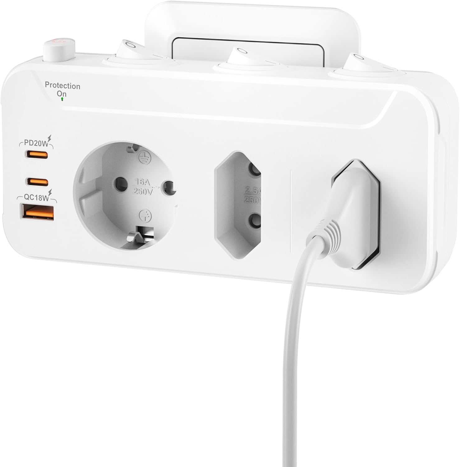 Detalle de Doppelstecker mit USB PD20W QC18W Steckdose