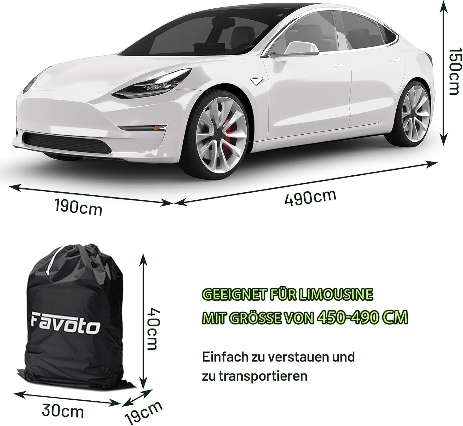 Thumbnail 5 de Favoto Autoabdeckung Vollgarage Winter 450–495 cm